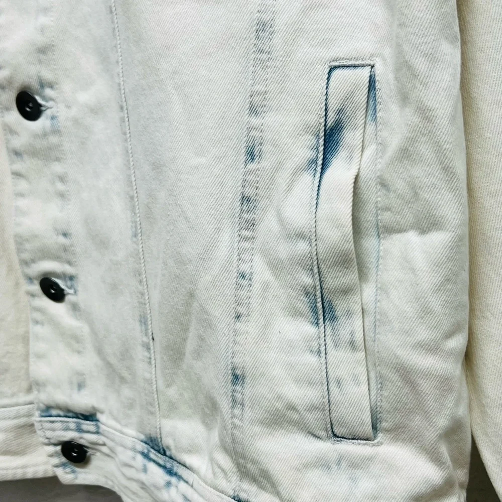 Men’s Vintage White Wash Jean Jacket